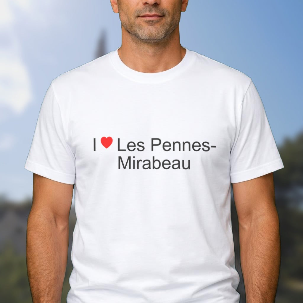 T-shirt I love Les Pennes-Mirabeau porté