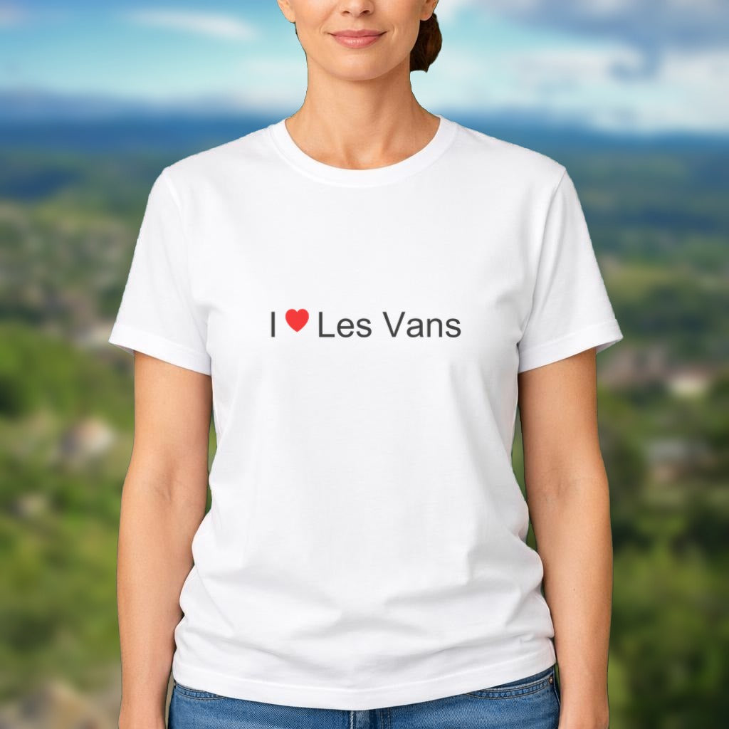 T-shirt I love Les Vans porté