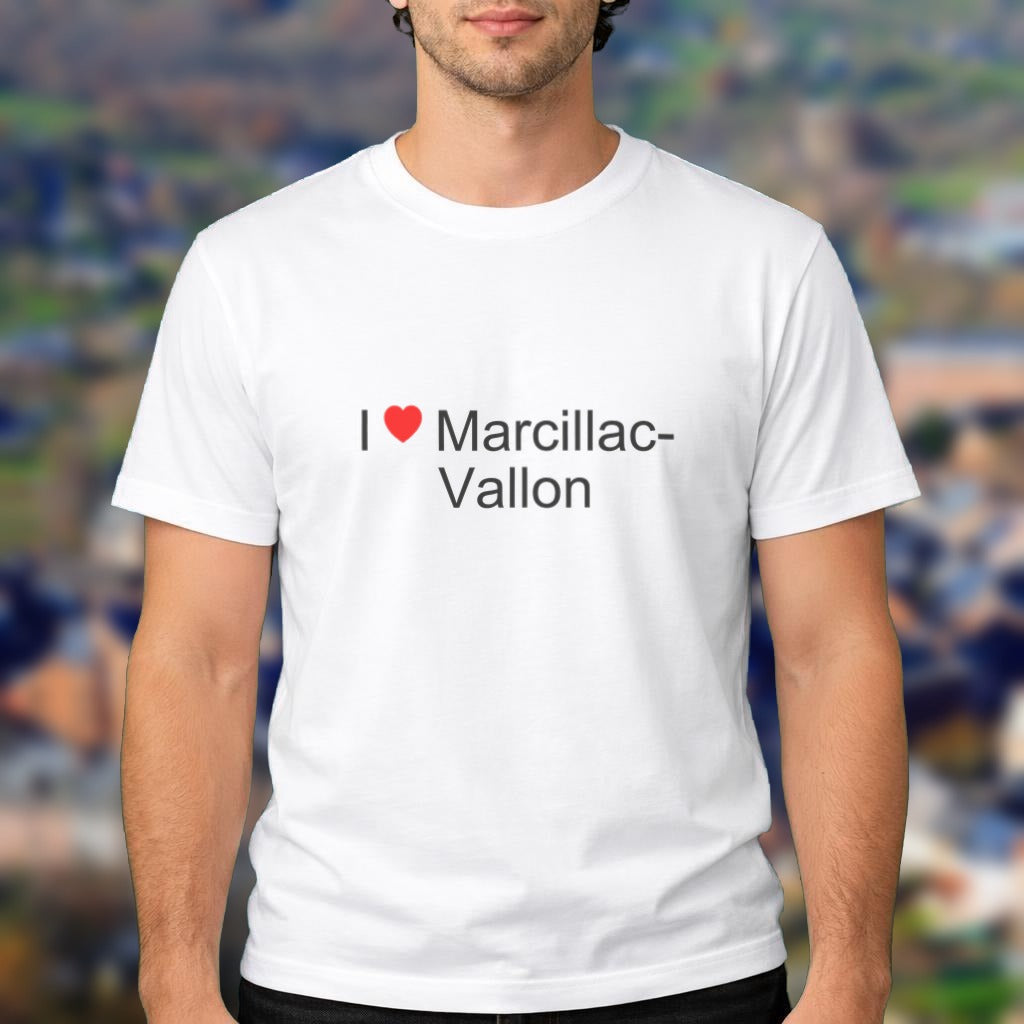 T-shirt I love Marcillac-Vallon porté