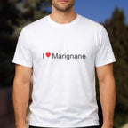 T-shirt I love Marignane porté