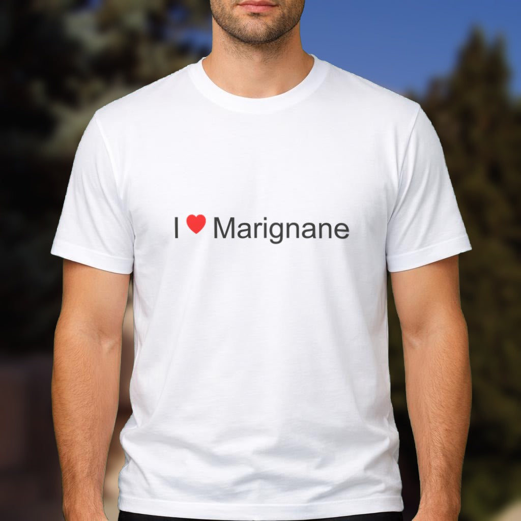 T-shirt I love Marignane porté