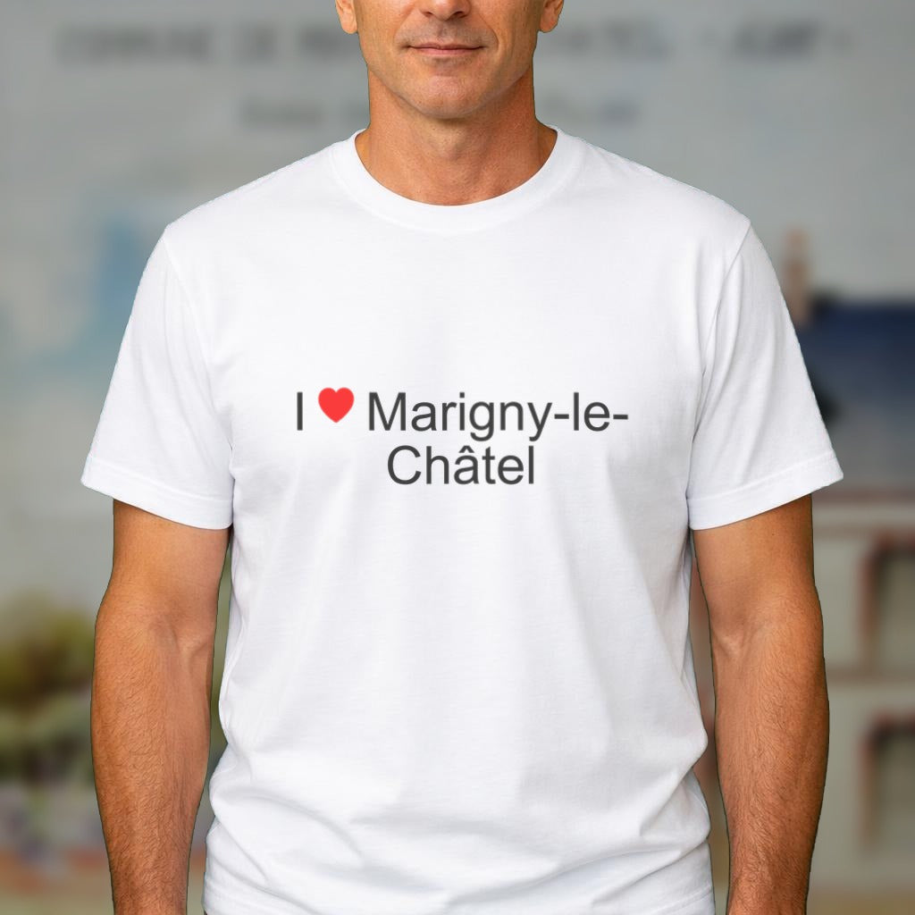 T-shirt I love Marigny-le-Châtel porté