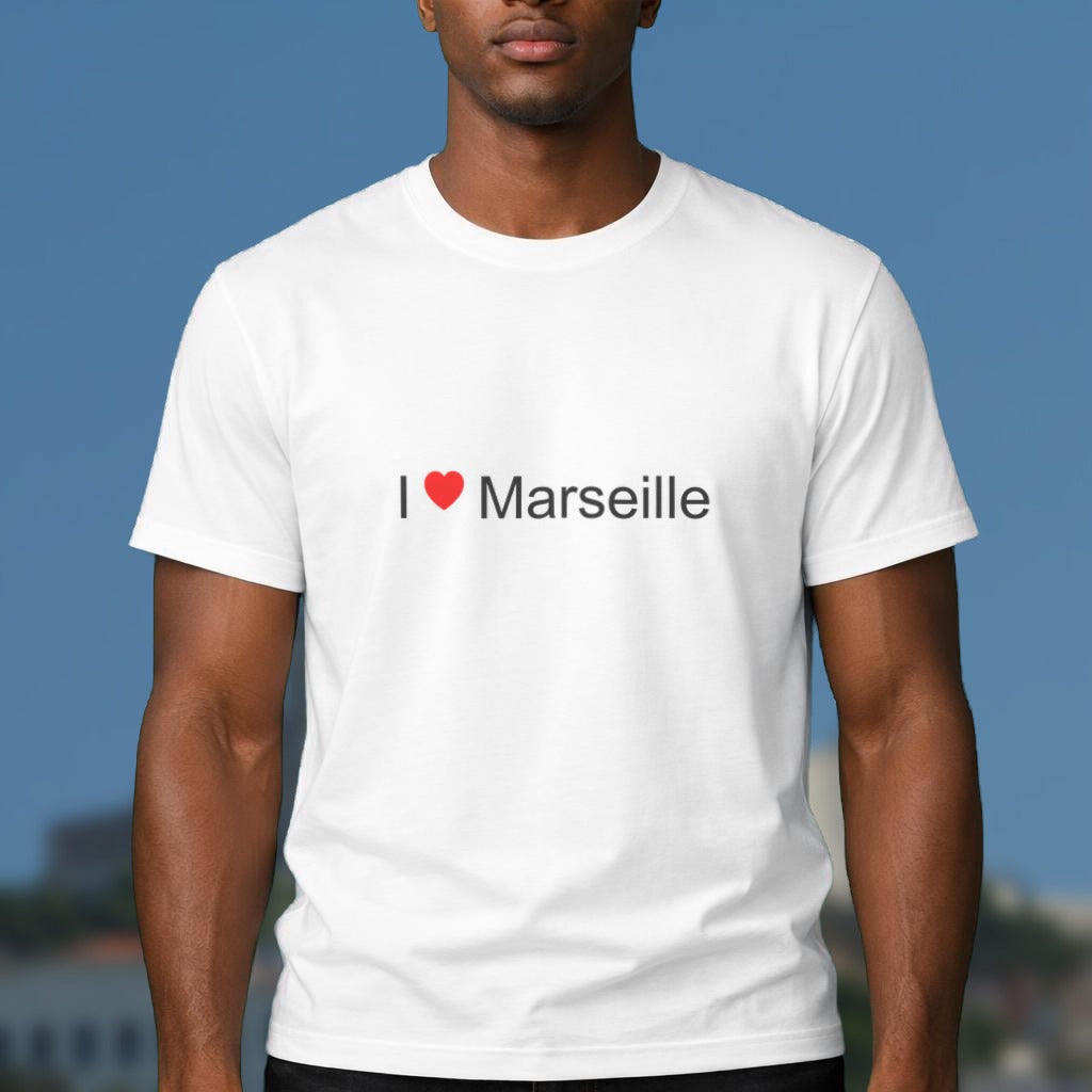 T-shirt I love Marseille porté