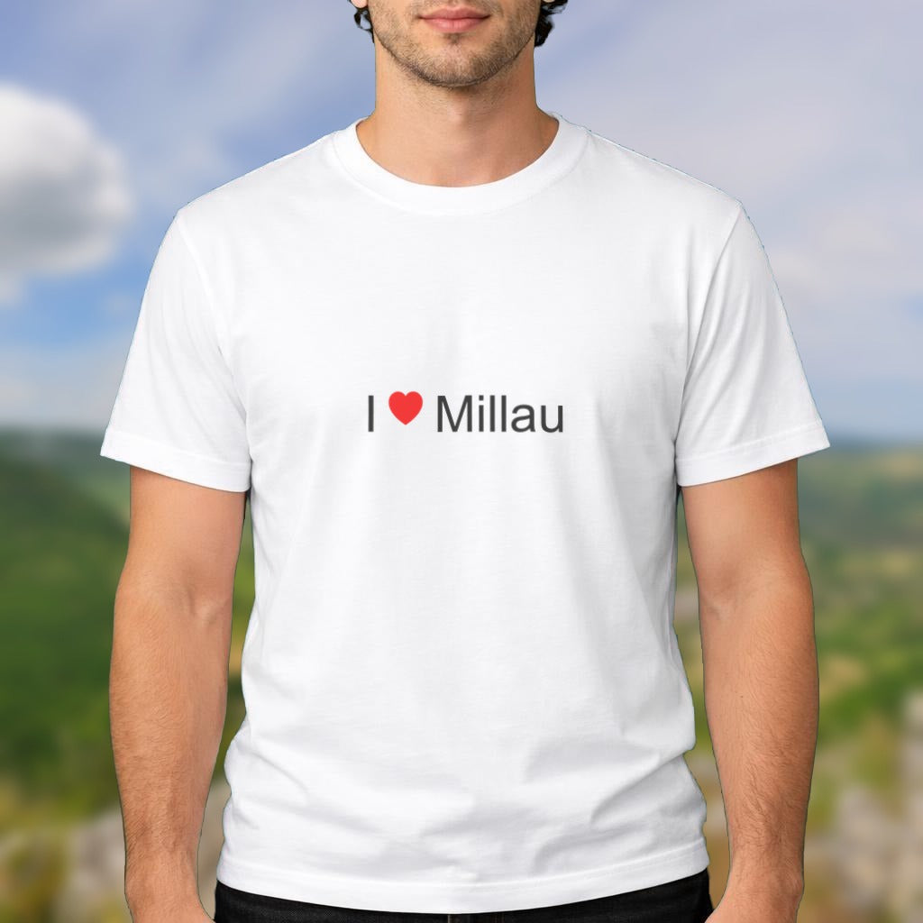 T-shirt I love Millau porté