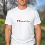 T-shirt I love Monestier (03) porté