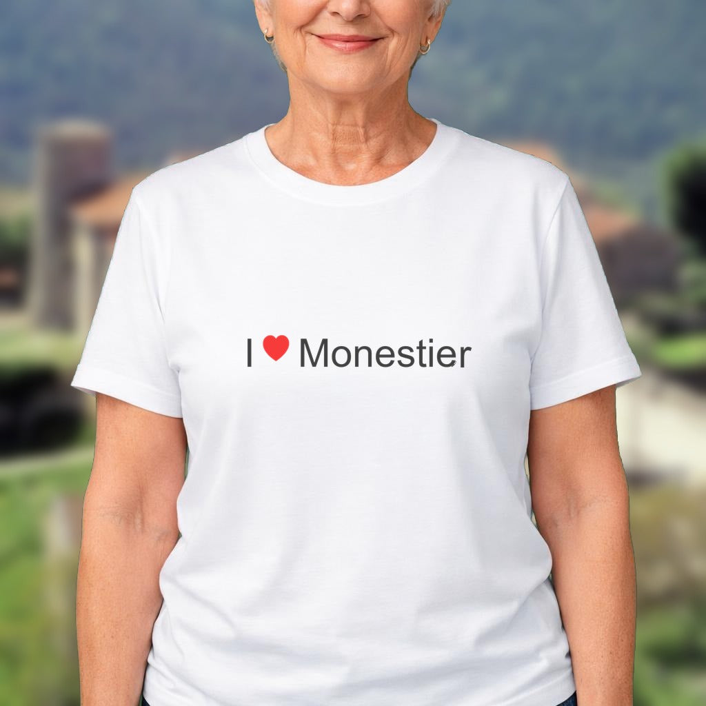 T-shirt I love Monestier (07)