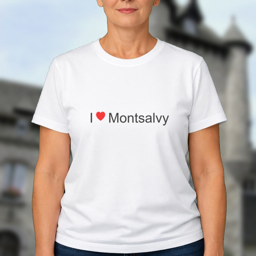 T-shirt I love Montsalvy porté