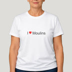 T-shirt I love Moulins porté