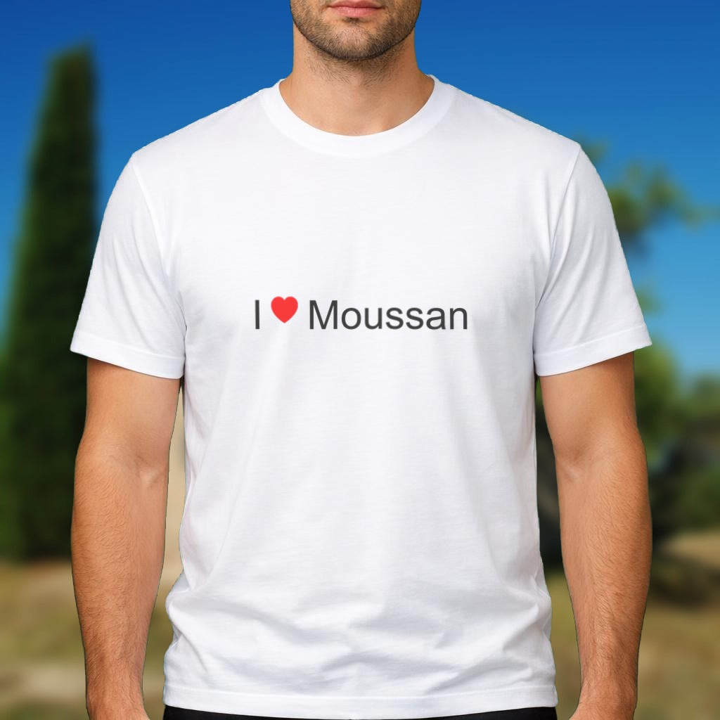T-shirt I love Moussan porté