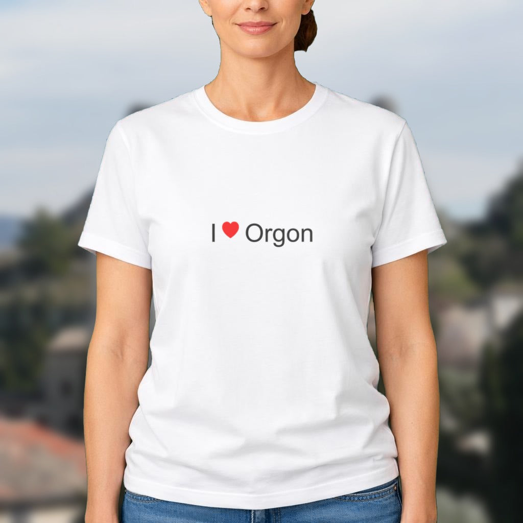 T-shirt I love Orgon porté