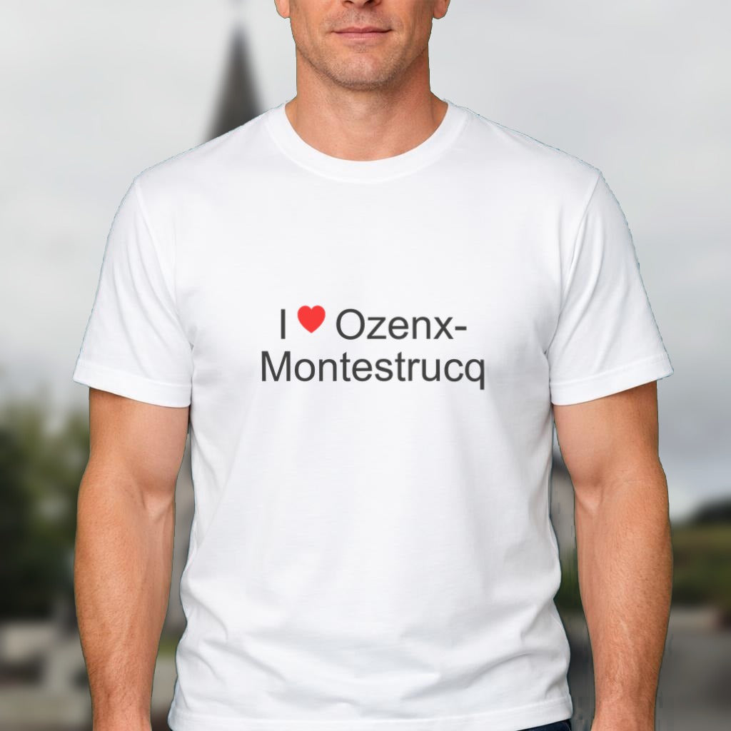 T-shirt I love Ozenx-Montestrucq porté