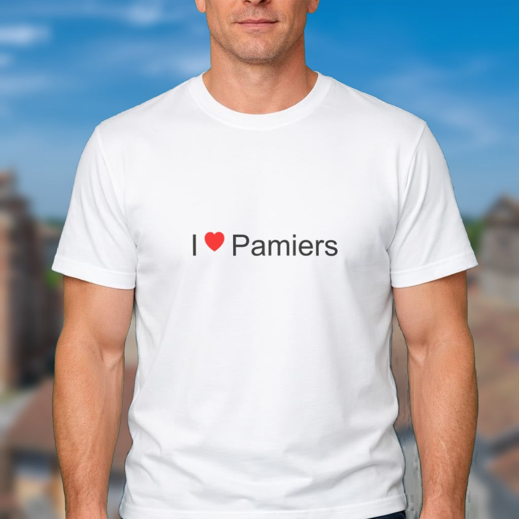 T-shirt I love Pamiers porté