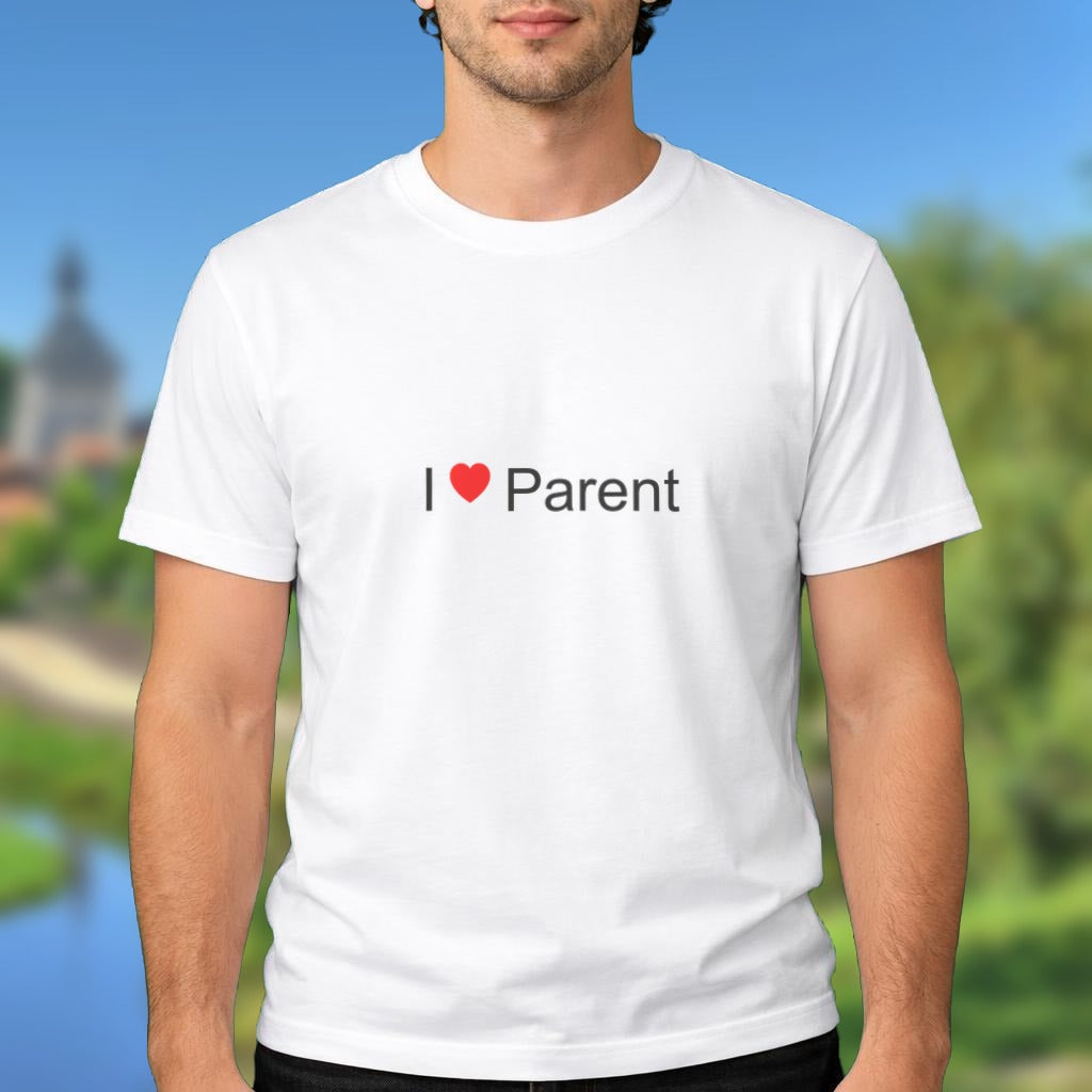 T-shirt I love Parent porté