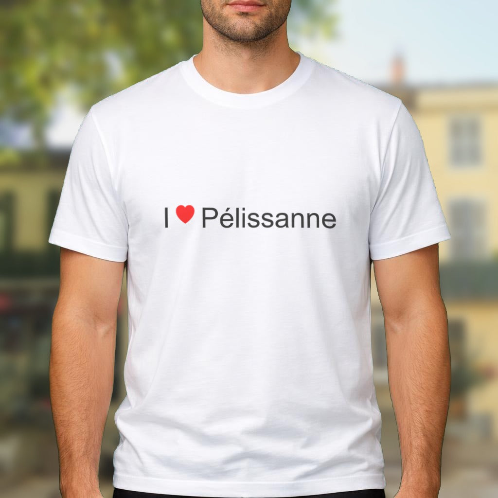 T-shirt I love Pélissanne porté