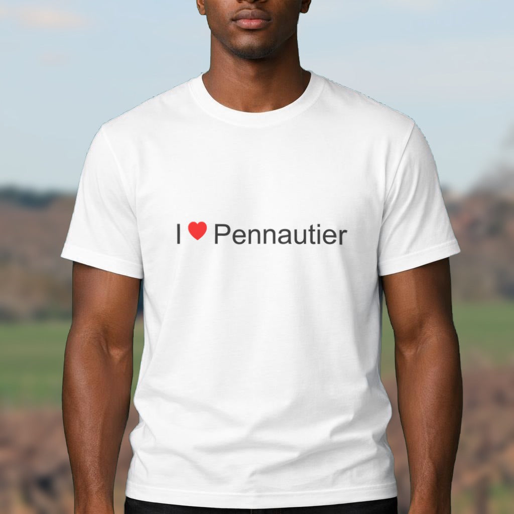 T-shirt I love Pennautier porté