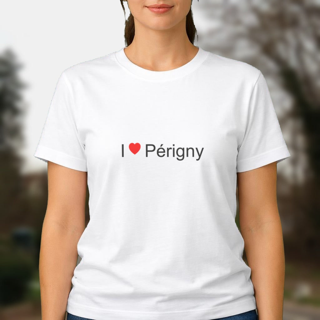 T-shirt I love Périgny (03) porté