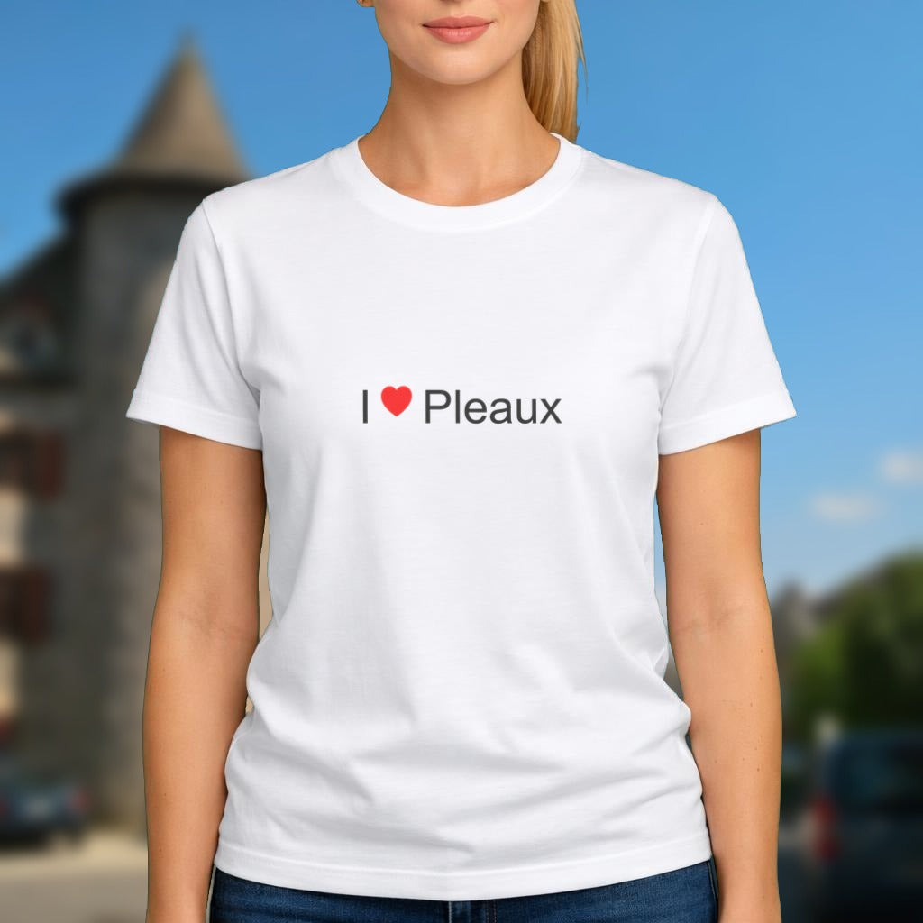 T-shirt I love Pleaux porté