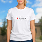 T-shirt I love Puxieux porté