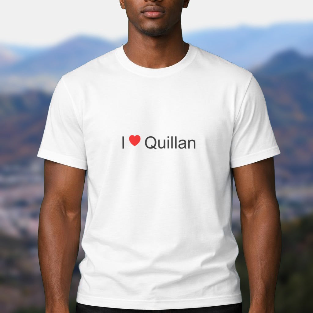 T-shirt I love Quillan porté