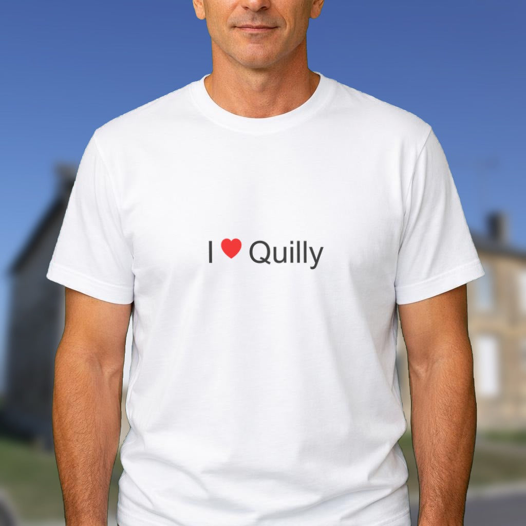 T-shirt I love Quilly porté