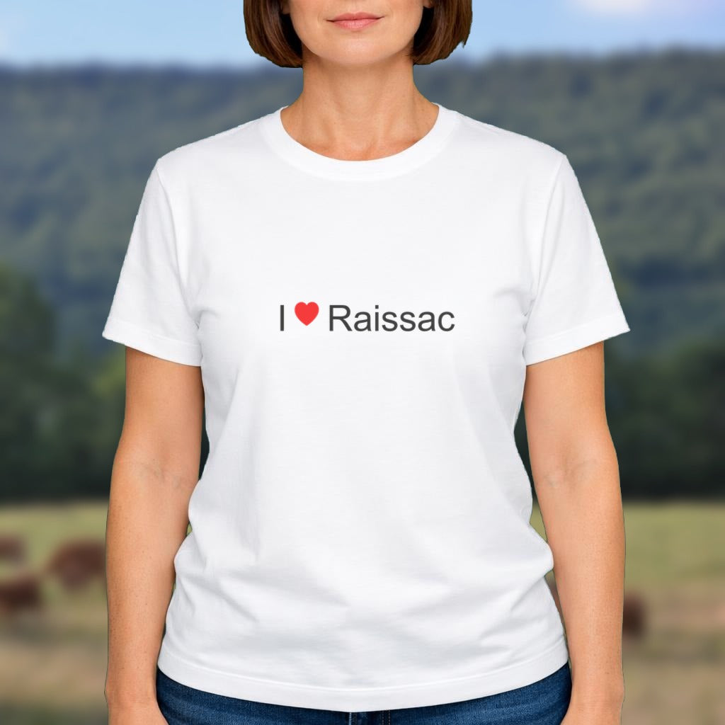 T-shirt I love Raissac porté