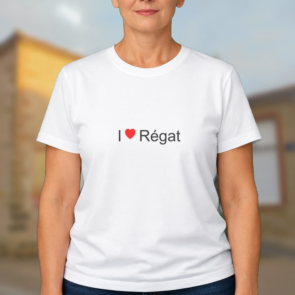 T-shirt I love Régat porté