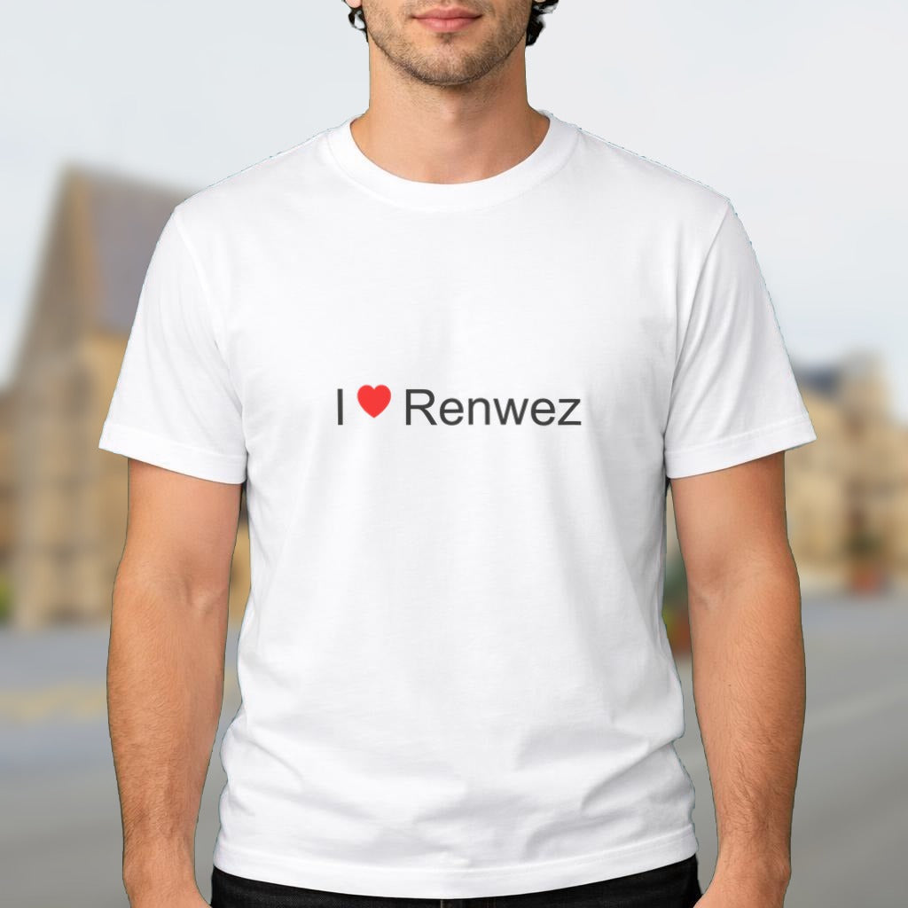 T-shirt I love Renwez porté