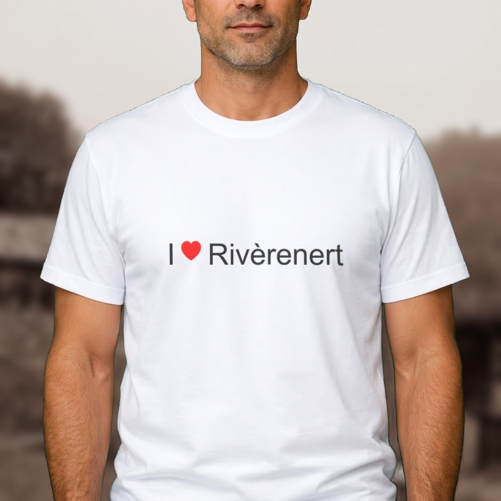 T-shirt I love Rivèrenert porté