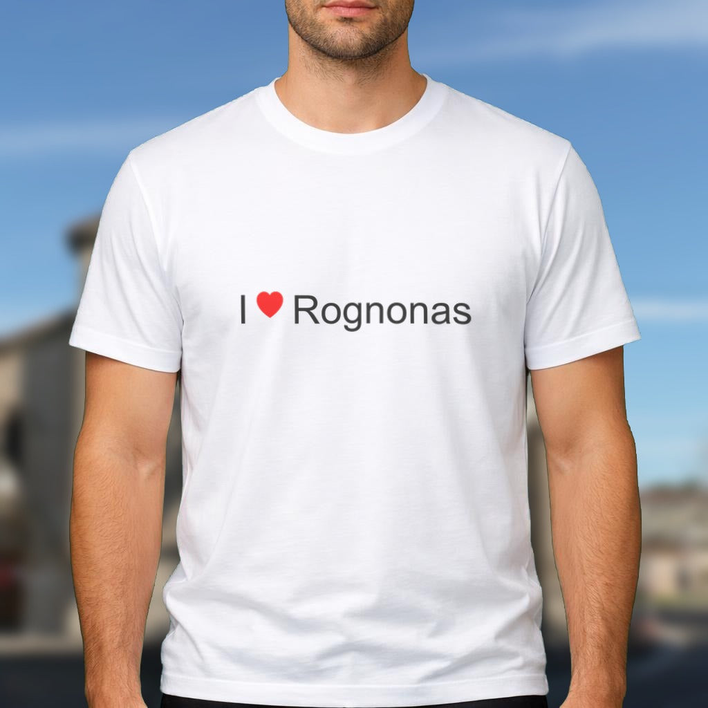 T-shirt I love Rognonas porté