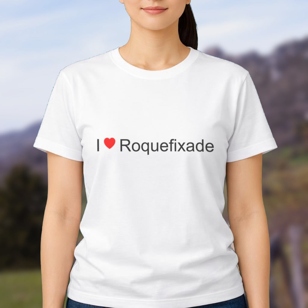 T-shirt I love Roquefixade porté