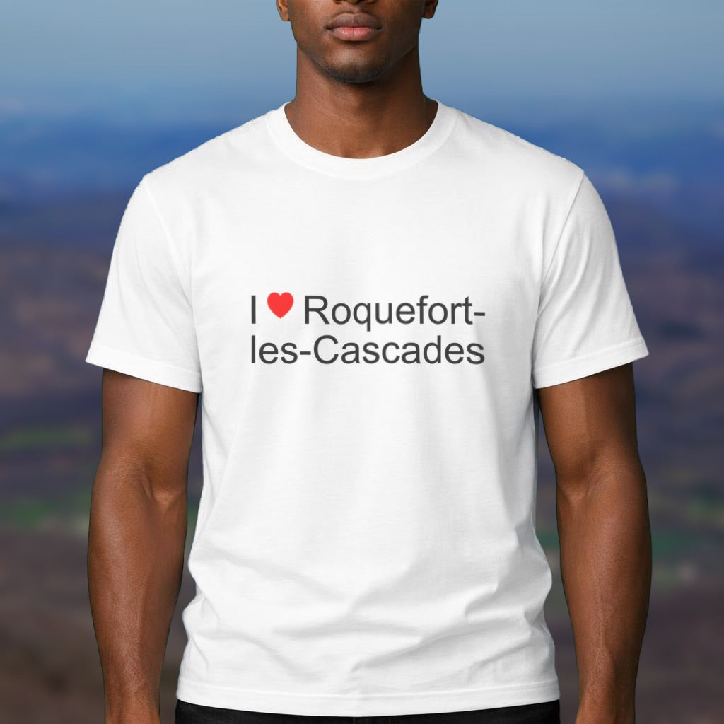 T-shirt I love Roquefort-les-Cascades porté