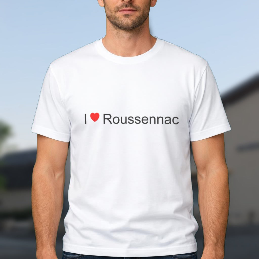 T-shirt I love Roussennac porté