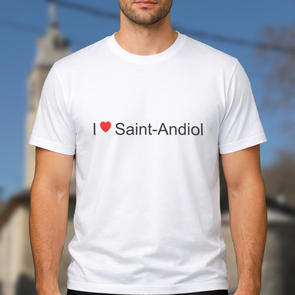 T-shirt I love Saint-Andiol porté