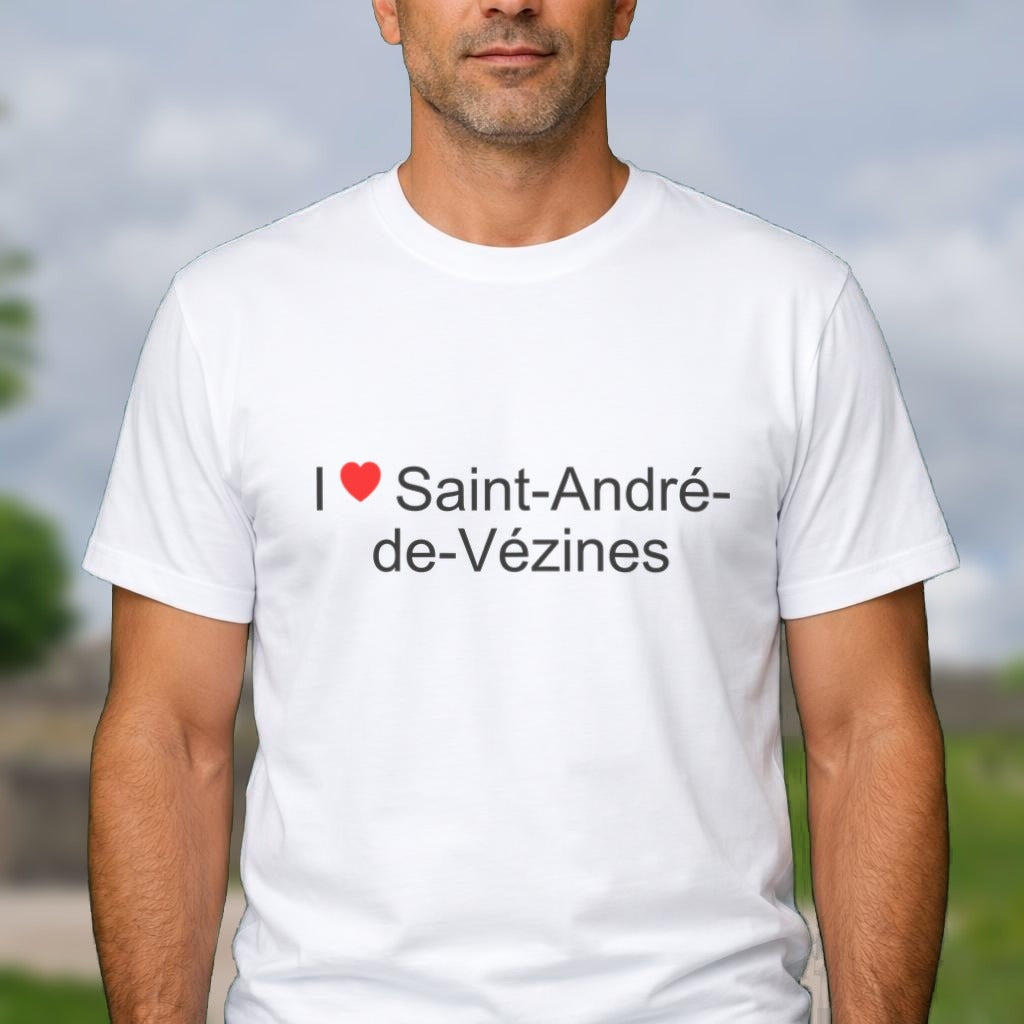 T-shirt I love Saint-André-de-Vézines porté