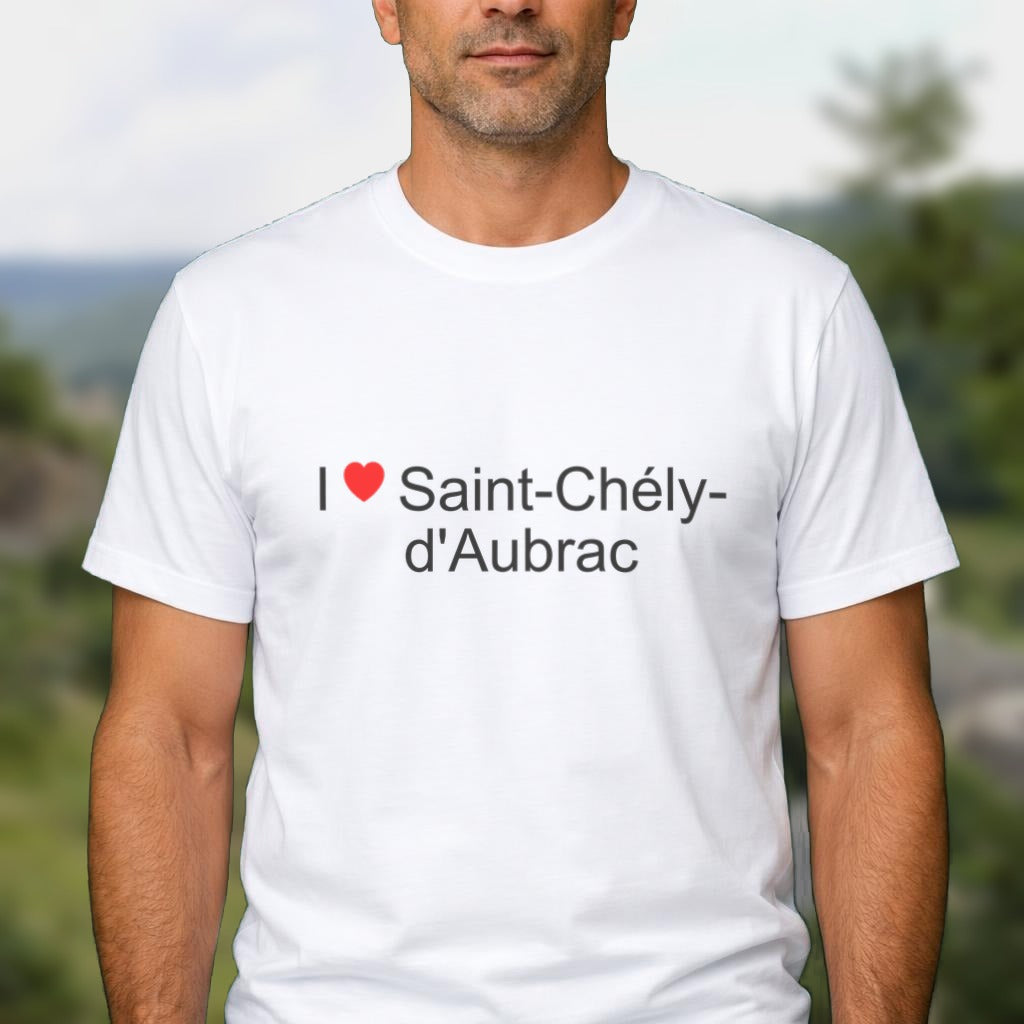 T-shirt I love Saint-Chély-d'Aubrac porté