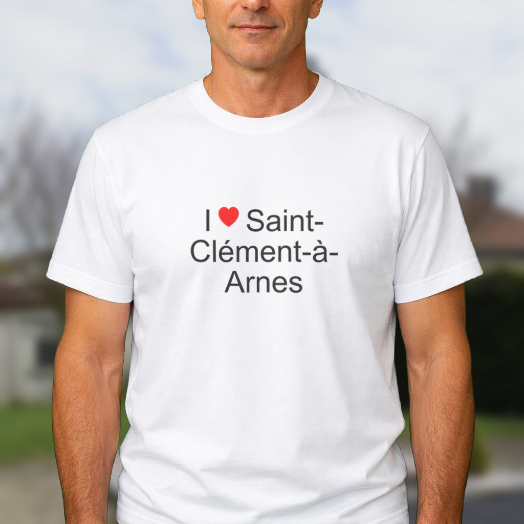 T-shirt I love Saint-Clément-à-Arnes porté
