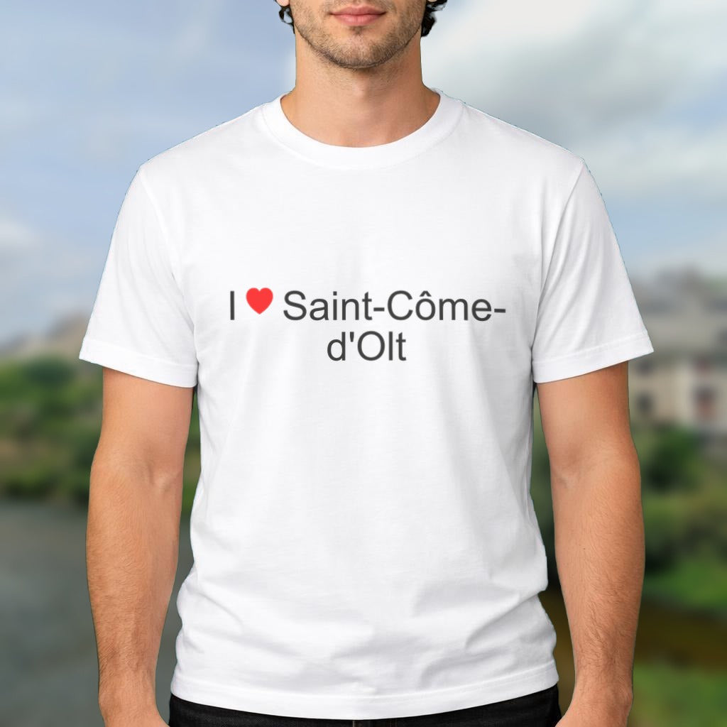 T-shirt I love Saint-Côme-d'Olt porté