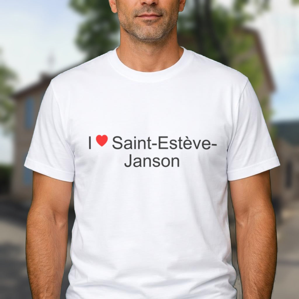 T-shirt I love Saint-Estève-Janson porté