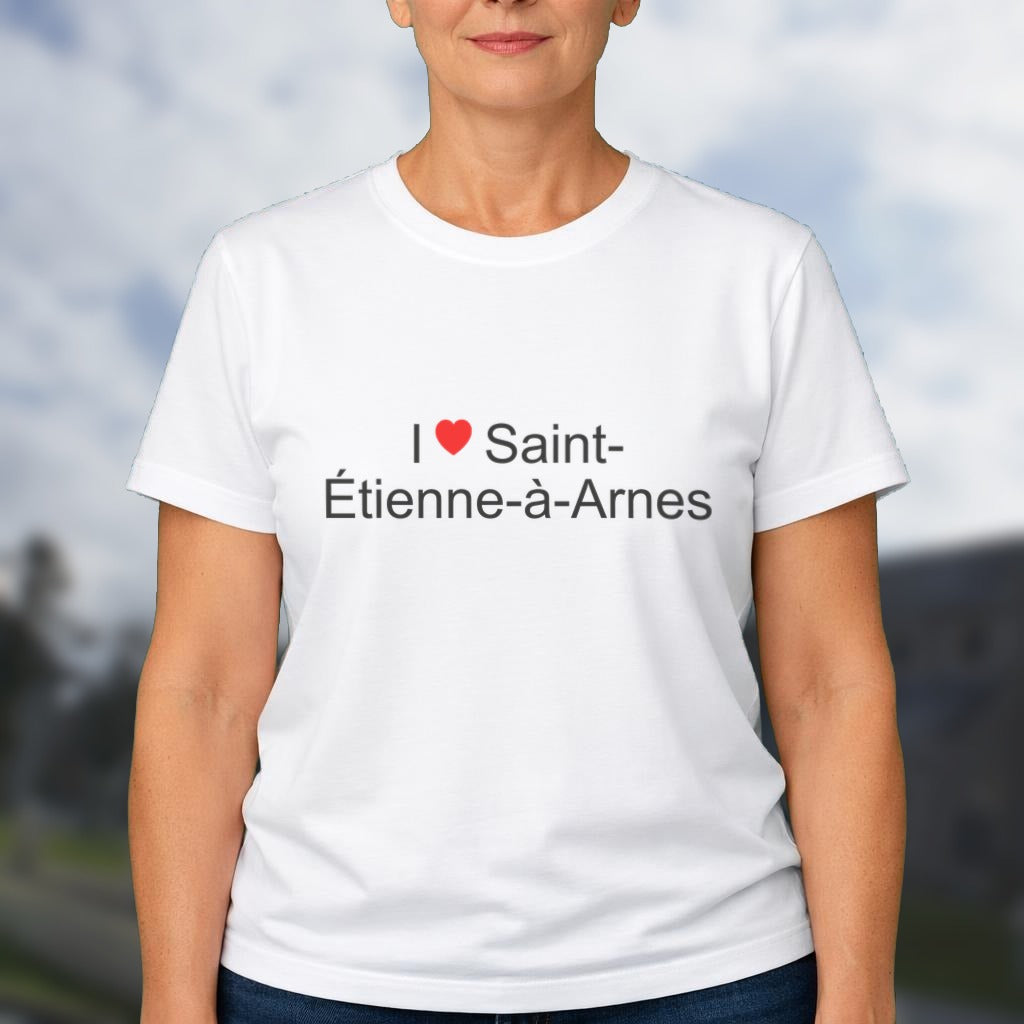 T-shirt I love Saint-Étienne-à-Arnes porté