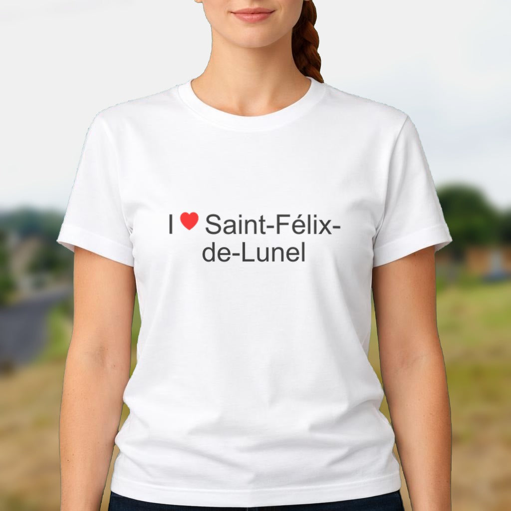 T-shirt I love Saint-Félix-de-Lunel porté