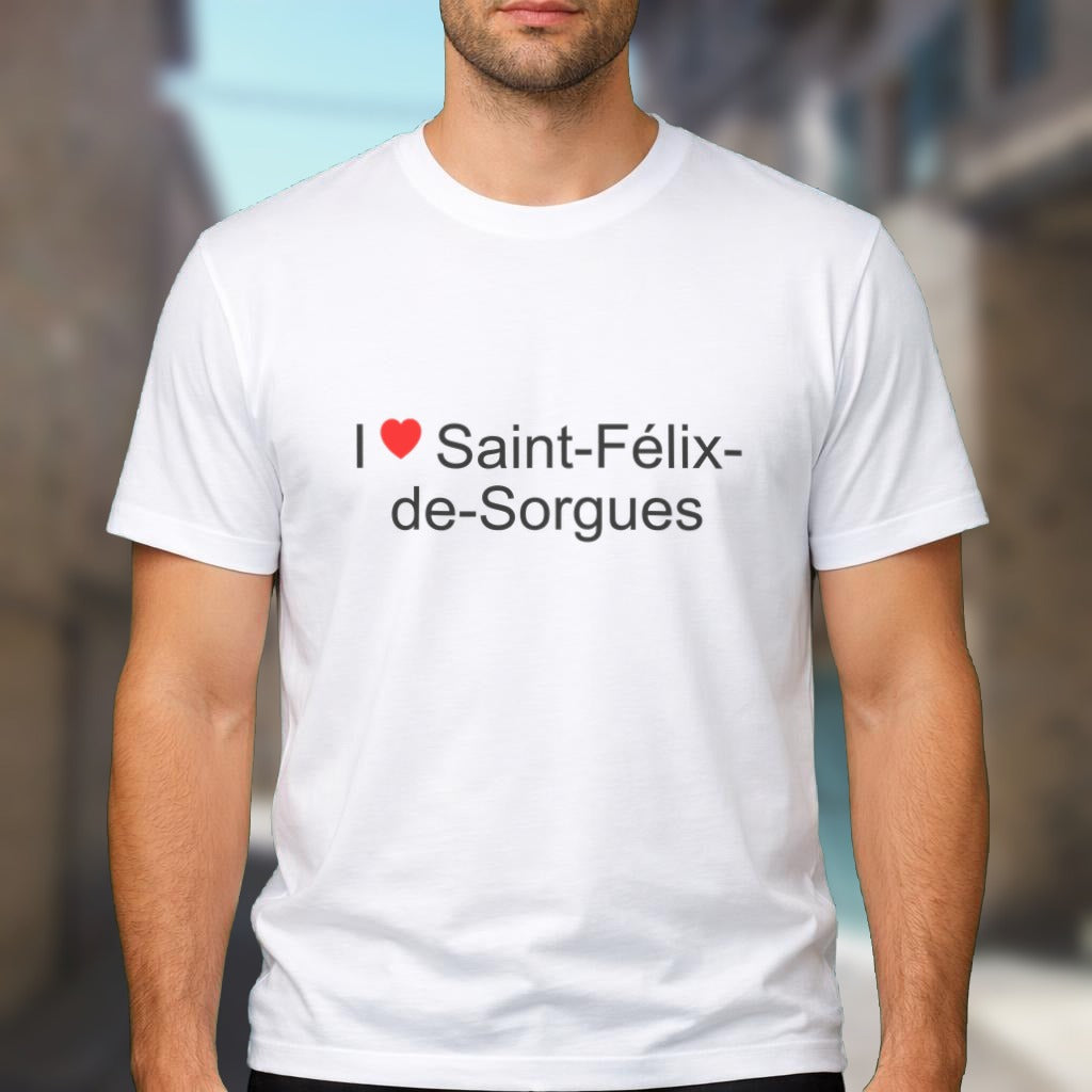 T-shirt I love Saint-Félix-de-Sorgues porté