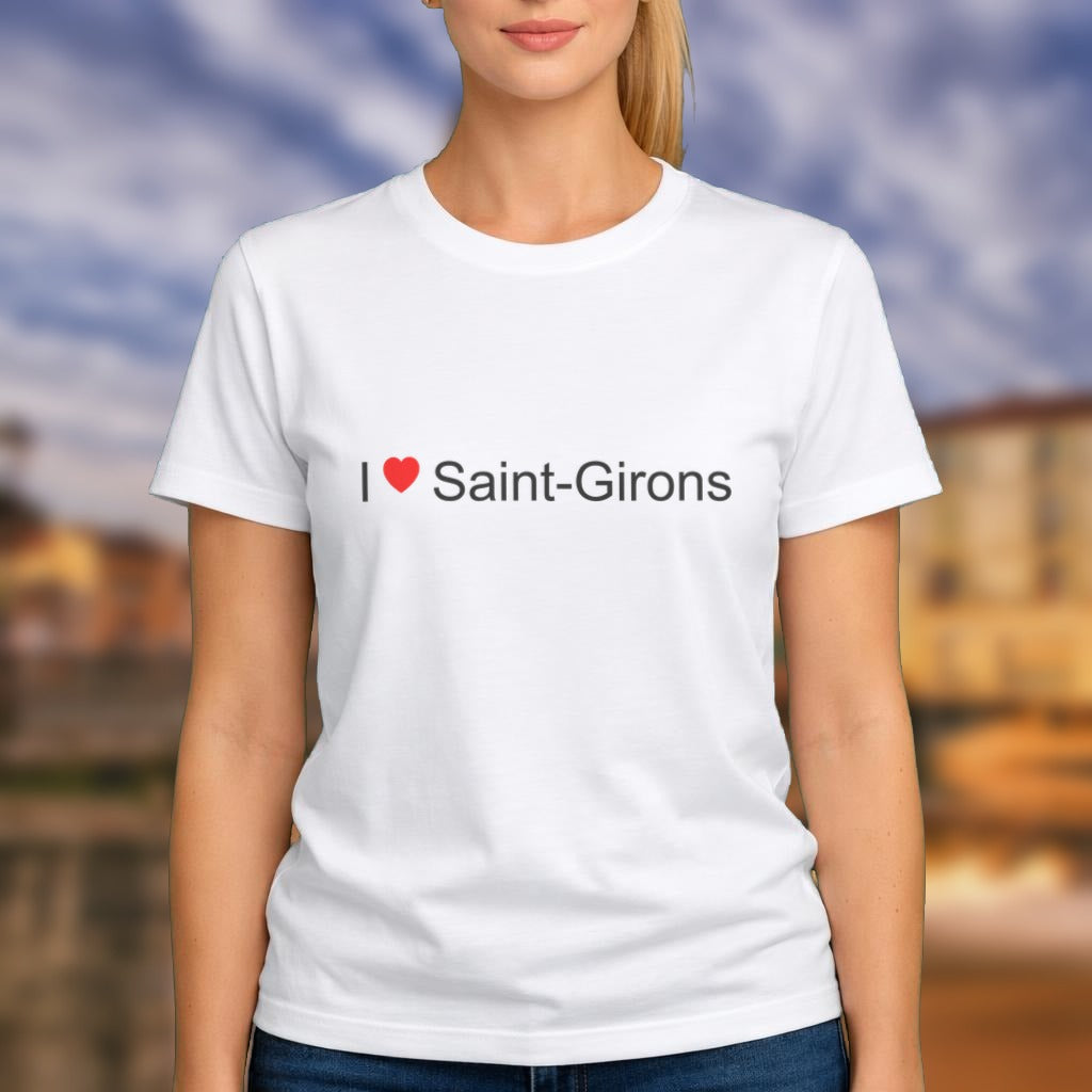 T-shirt I love Saint-Girons porté