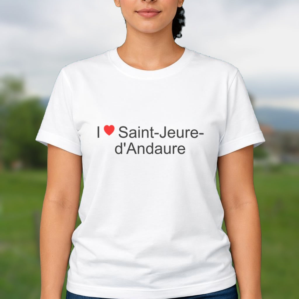 T-shirt I love Saint-Jeure-d'Andaure porté
