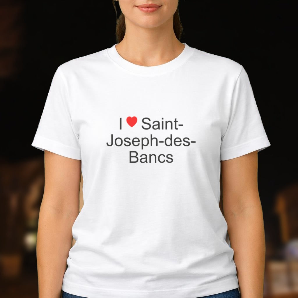 T-shirt I love Saint-Joseph-des-Bancs porté
