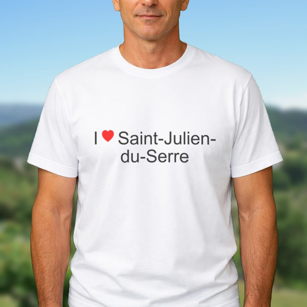 T-shirt I love Saint-Julien-du-Serre porté