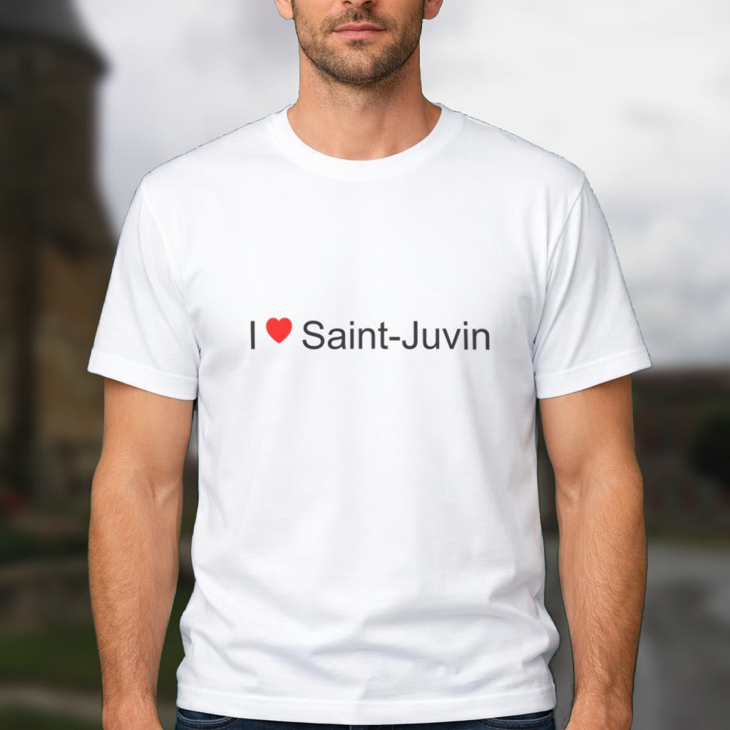 T-shirt I love Saint-Juvin porté