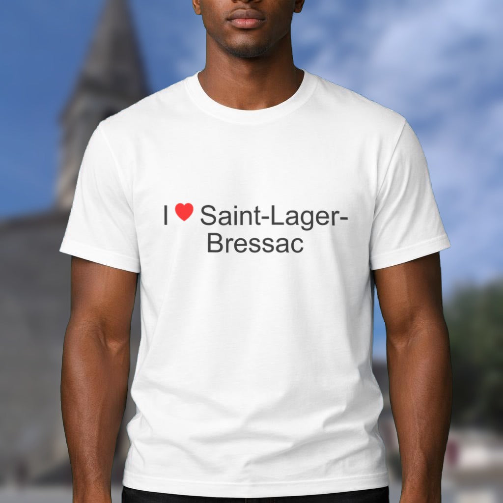 T-shirt I love Saint-Lager-Bressac porté