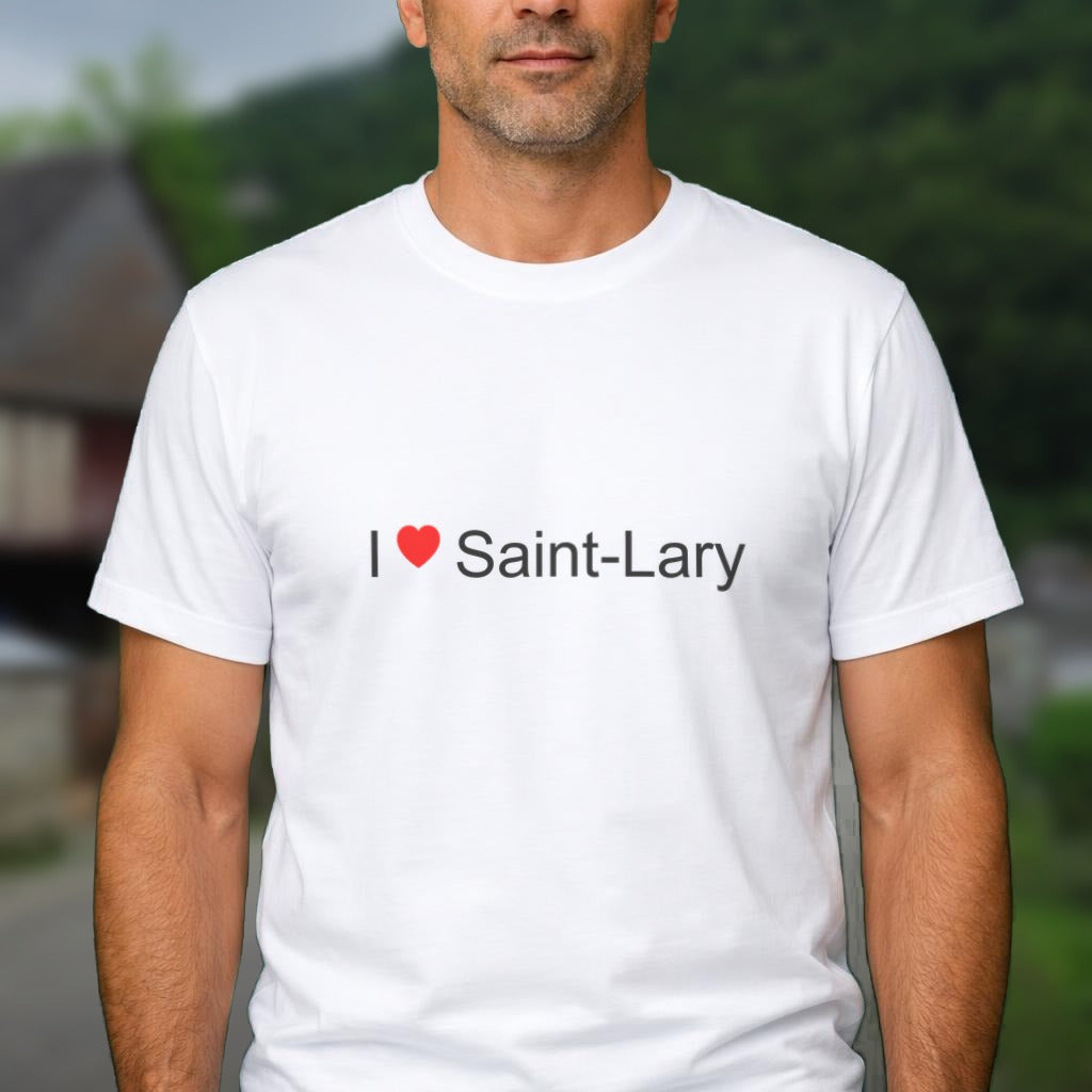 T-shirt I love Saint-Lary porté