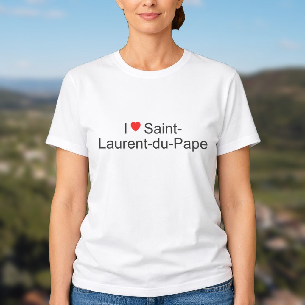 T-shirt I love Saint-Laurent-du-Pape porté