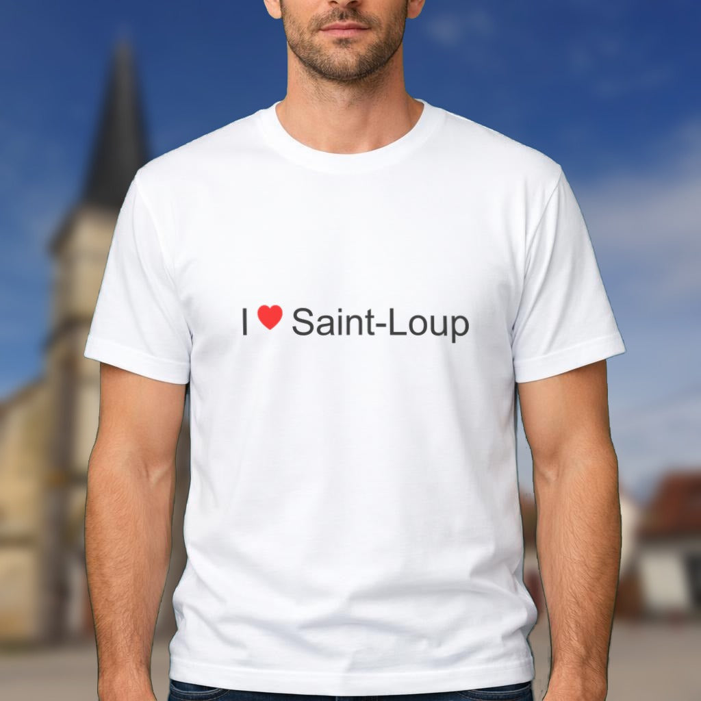 T-shirt I love Saint-Loup (03) porté